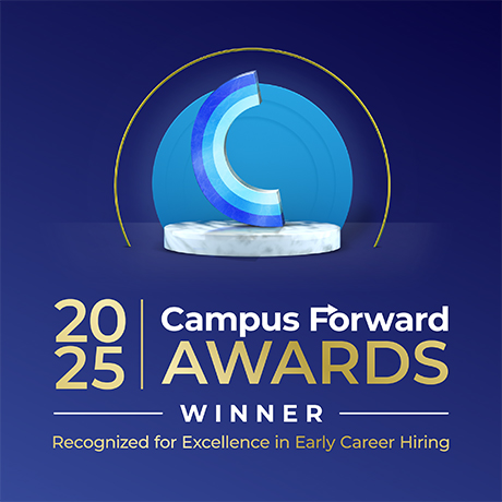 Badge of Campus Forward Award 2025 Winner. Recognized for Excellence in Early Career Hiring