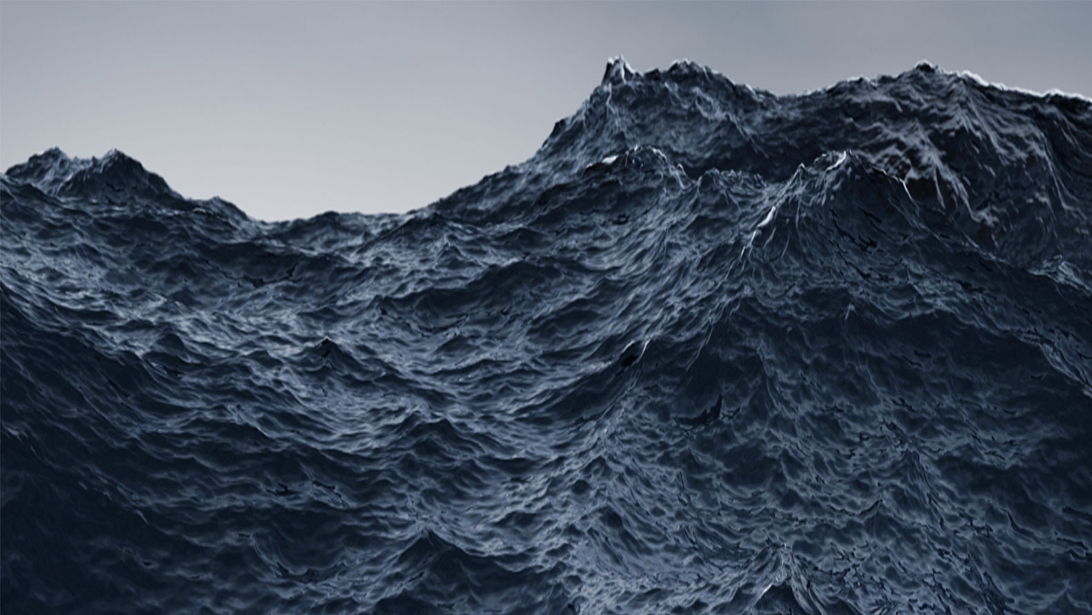 Waves crashing in a turbulent ocean, metaphorically depicting the effects of US policy changes on energy.