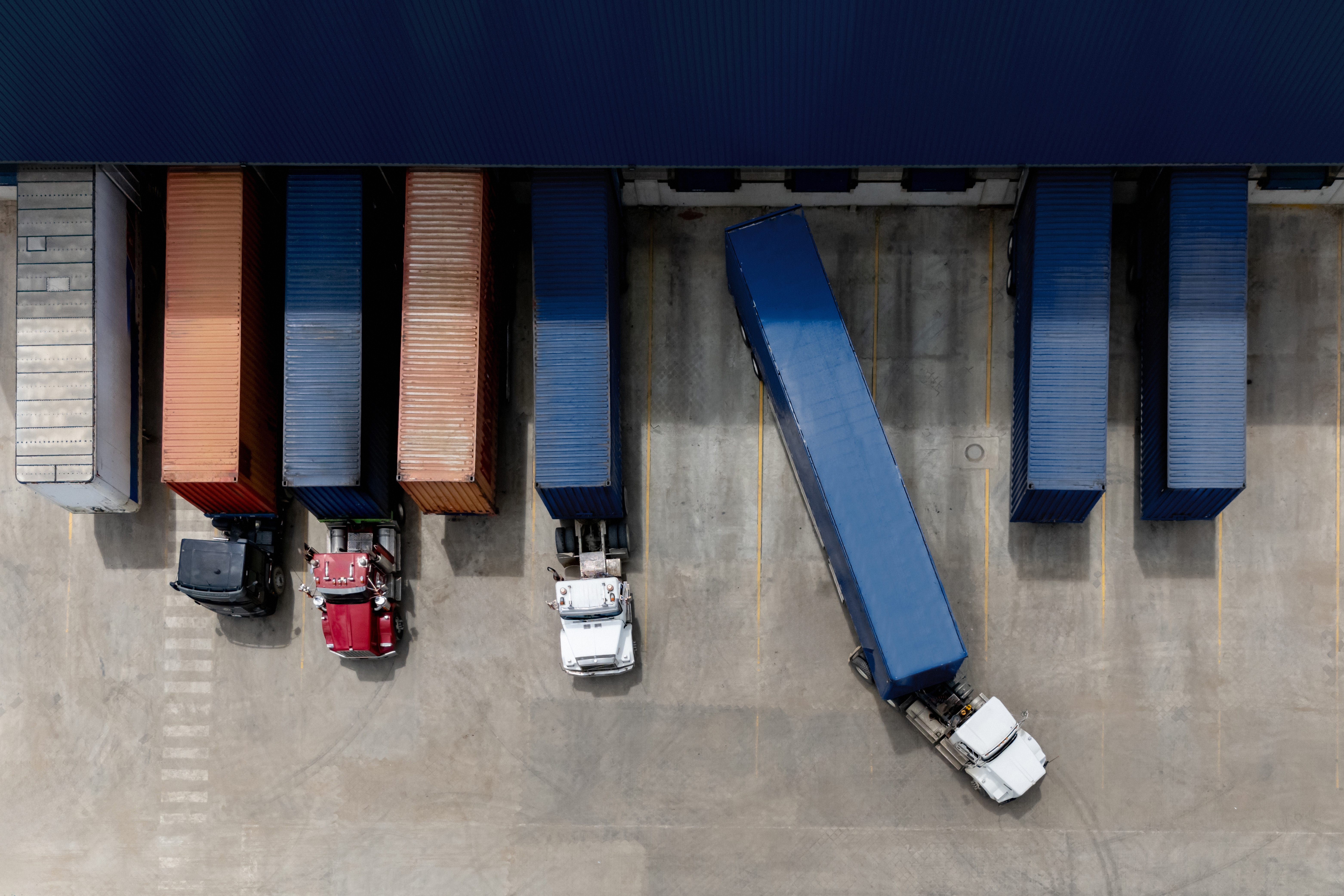 Trucks seen from above