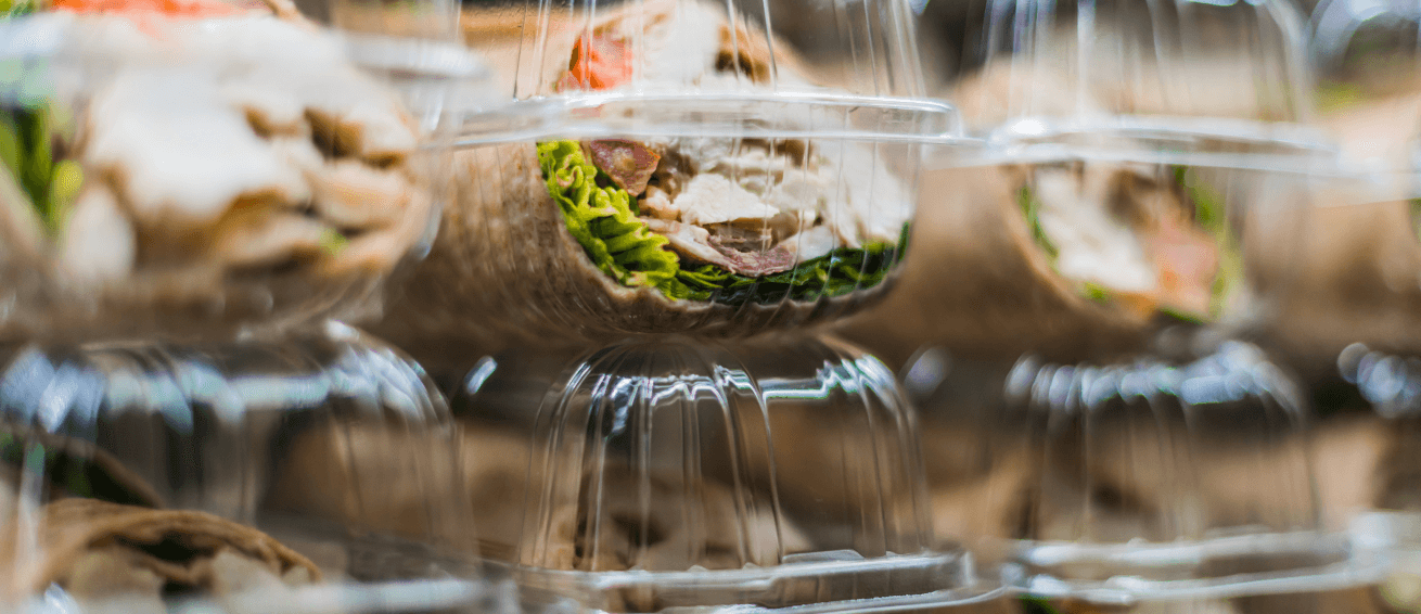 Packed food in a store